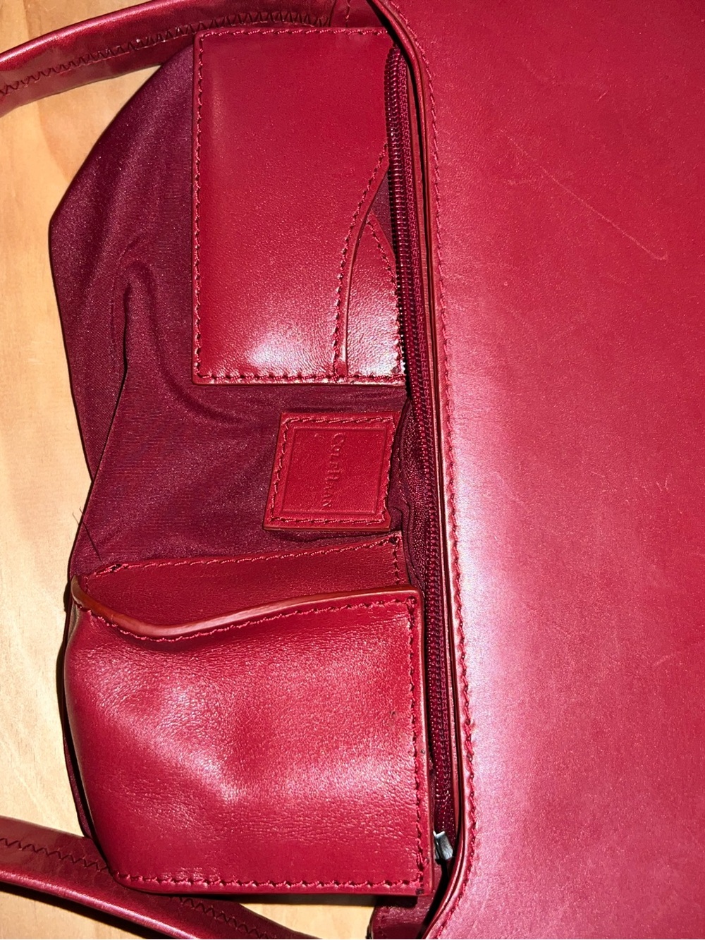 Cole Haan Crimson Leather Shoulder Bag - Picture 7 of 7